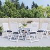 VidaXL Set of 6 Chair Cushions, Seat Cushion, Garden Furniture Cushion Patio Outdoor Indoor, Navy Blue 378917