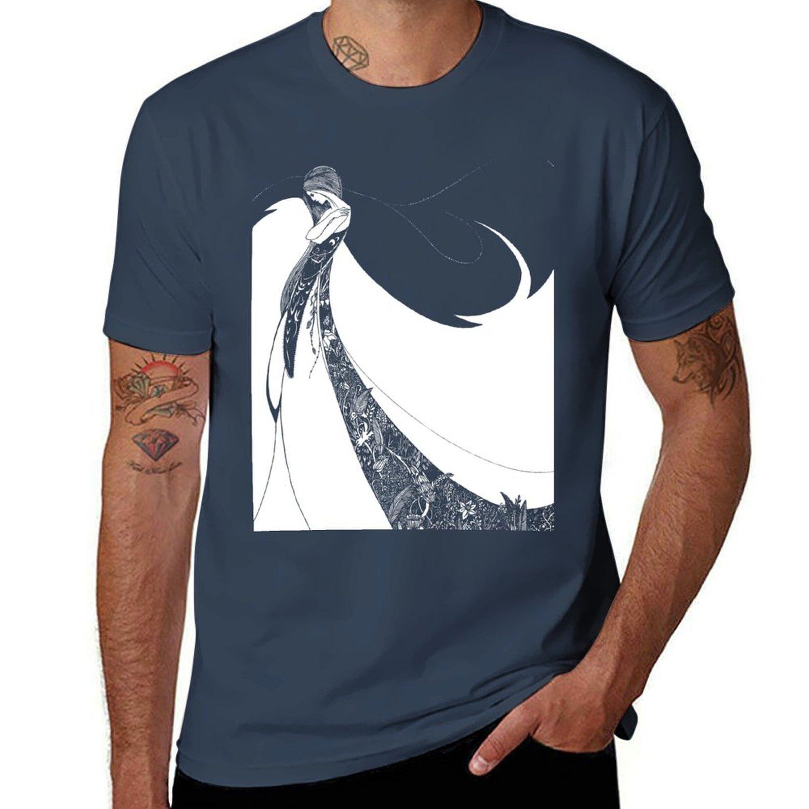 Enhanced Aubrey Beardsley La Ballerina (C1983) On Black Tshirt Festival Party Tee Top S