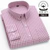 Button Up Shirt Plaid Mens Fashion Clothing Trends 100% Cotton Slim Fit Shirt Men Shirts Longsleeve Shirt for Men Retro Clothes