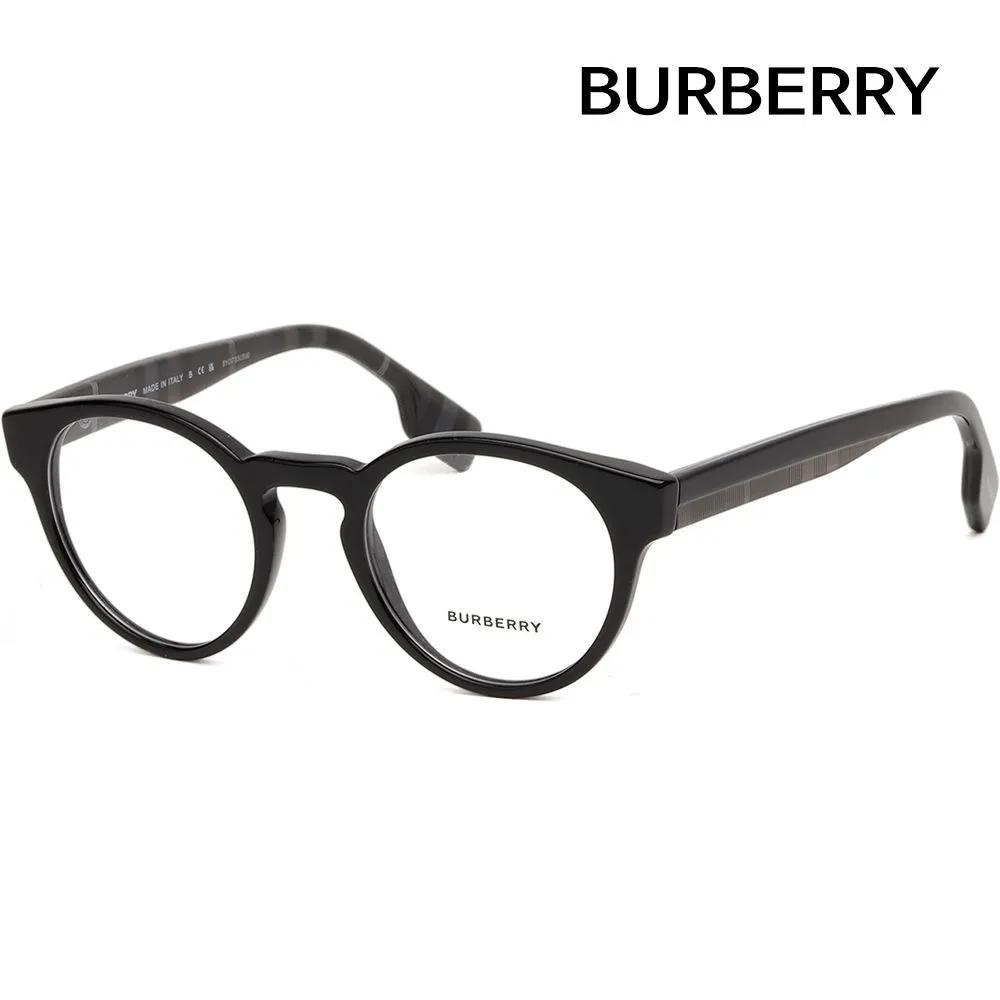 Burberry Eyeglass Frames BE2354 3996 Retro Round Horn-rimmed Frames GRANT