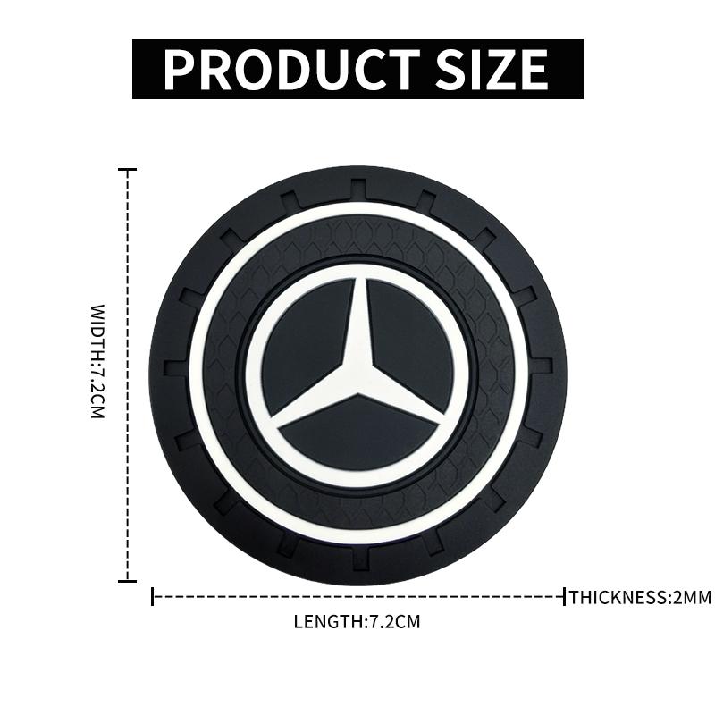 2 ks PVC podložka pod pohár na vodu do auta Protiskluzová podložka Příslušenství pro Mercedes Benz AMG GLE GLS CLS GLC CLA GLA GLK ML C197 R231 W167