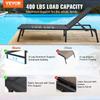 Chaise Lounge Chair Outdoor Patio Lounge Chair Adjustable 5-Position 2 pcs