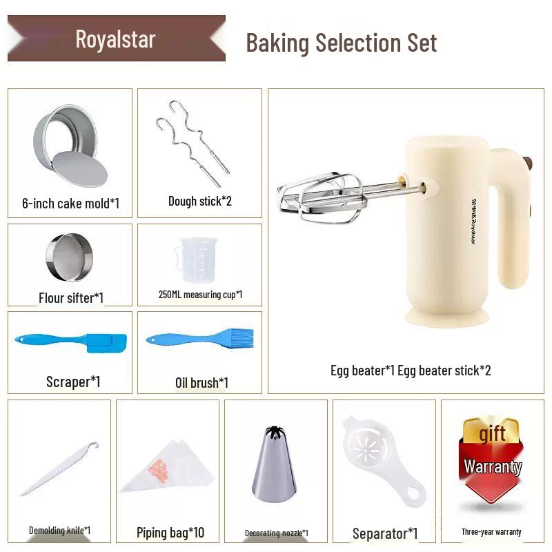 Rongshengda Electric Egg Beater & Whisk - Cake Mixer & Cream Whipping Machine