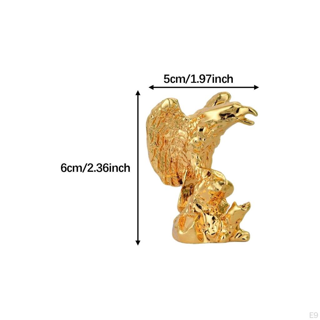 Eagle Statue Animal Figure Resin Sculpture Creative Ornament for Home Office Bookshelf Living Room