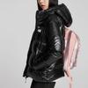 Puma Goose Down Style Jacket With Logo Print Shiny Hooded Down Jacket Women Jacket Black 846360-01