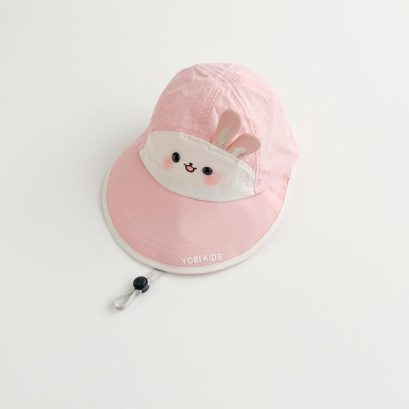 Kids Cartoon Sun Hat With Wide Brim UV Protection Bucket Cap Boys Girls Outdoor Wear
