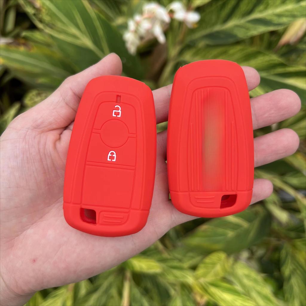 Siliconen Auto Sleutel FOB Afstandsbediening Hoes Buidel Houder Voor Ford Raptor 2018 Ecosport Ranger Raptor 2 Knops Smart Keyless Accessoires