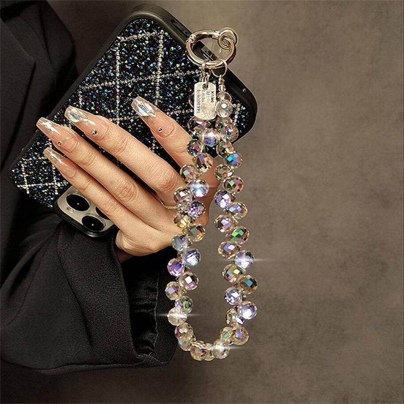 Luxuriöse Kristallperlen-Ketten-Handgelenktasche & Schlüsselanhänger-Anhänger