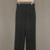 New Arrivals Open Run Women Hidden Banding Pin Tuck Black Wide Slacks