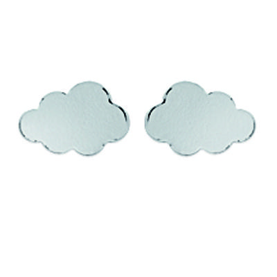 [M7244] - Silberne 'Wolke' Ohrringe Silber (rhodiniert) - 8x5 mm