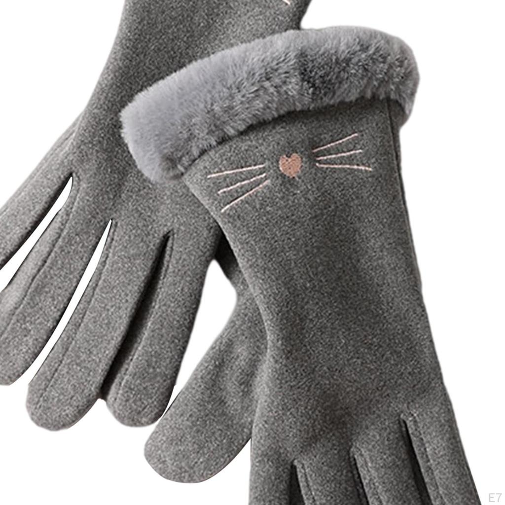Velvet Warm Gloves Windproof for Running Mountaineering Cycling