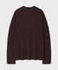 LEIRE Waffle Henley Neck Long Sleeve T-Shirt [Burgundy]
