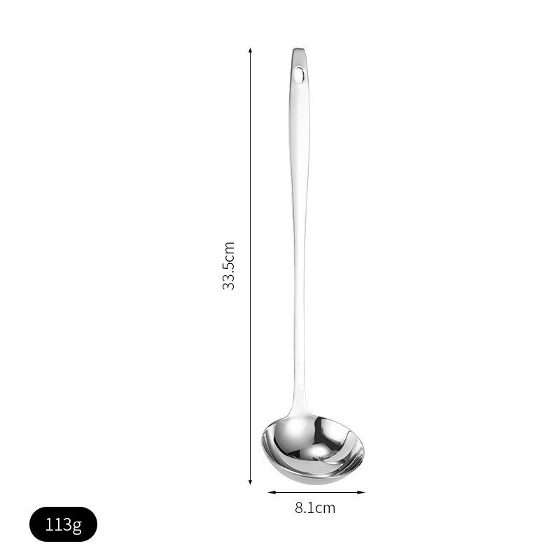Stainless Steel Soup Spoon Ladle with Colander for Household or Restaurant Use
