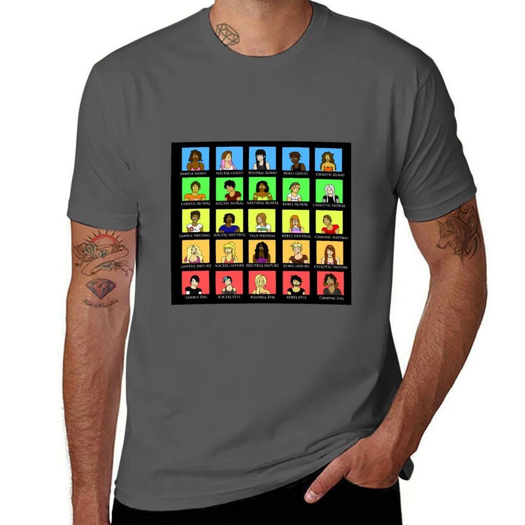 Lawful Good Chaotic Evil Original Character Template TShirt Dry Fit Running Short Sleeve Top