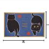 Cartoon Lucky Cat Dirt-Resistant Entrance Door Mat, Easy-Clean Silk Loop Foot Pad for Mud & Dust.