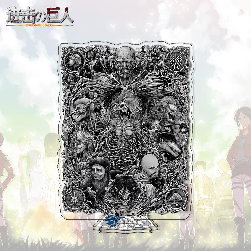 On Attack Titan Acrylic Stand 41-80 Anime Figure Custom Made Drop Shipping Distributor Merchandise For Kids Adults Children's Birthday Gift Holiday