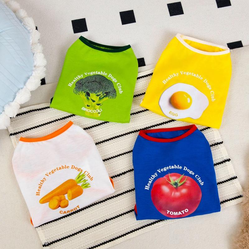 Pet Dog Cat Vegetables Printed Vest Summer Clothes