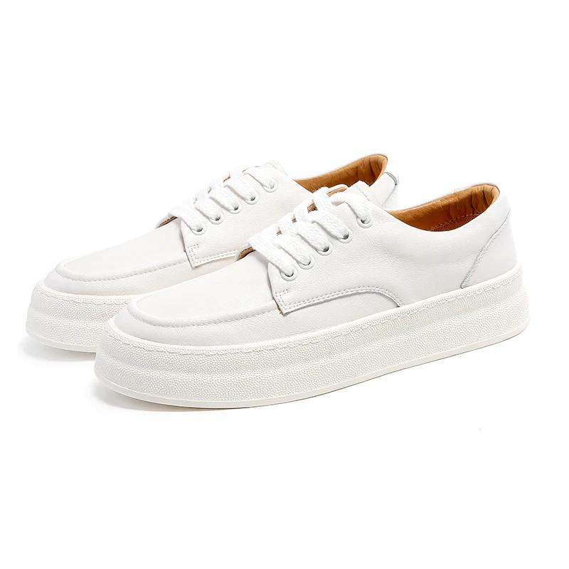 Fashion Leather Casual Shoes men lace up spring Autumn Men's Casual Shoes outdoor sneakers Platform Designer Business Men Oxford Shoes