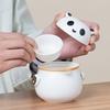 Panda Traveling Tea Set Portable Outdoor Tea Maker Cup One Pot Three Cups 2025 New Business Accompanying Gift