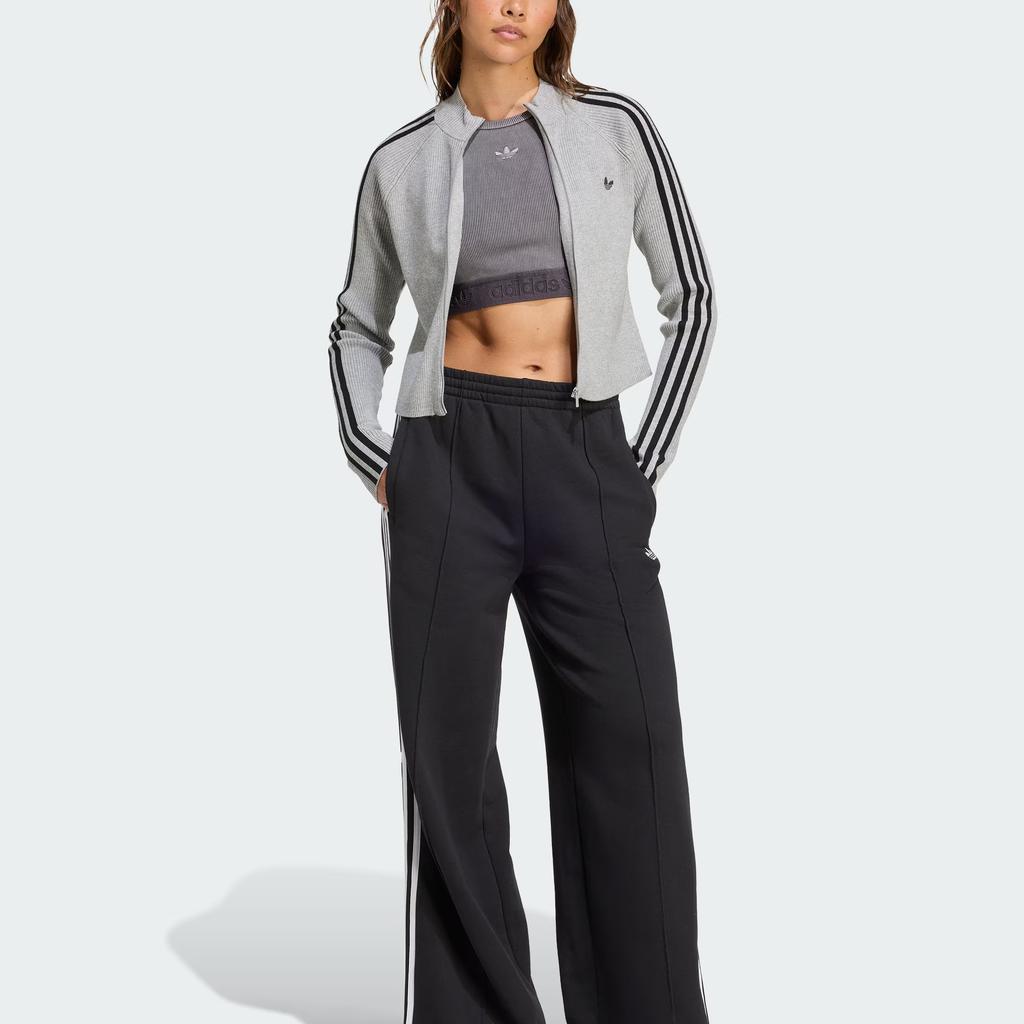 Adidas Originals Adicolor Slim Knit Track Top Striped Fitted Sports Jacket Women Jackets JZ0886