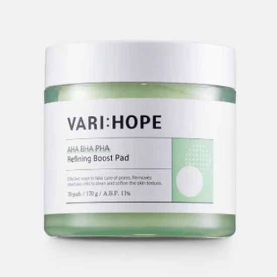 

Vari hope AHA BHA PHA Refining Boost Pad 70 листов 0