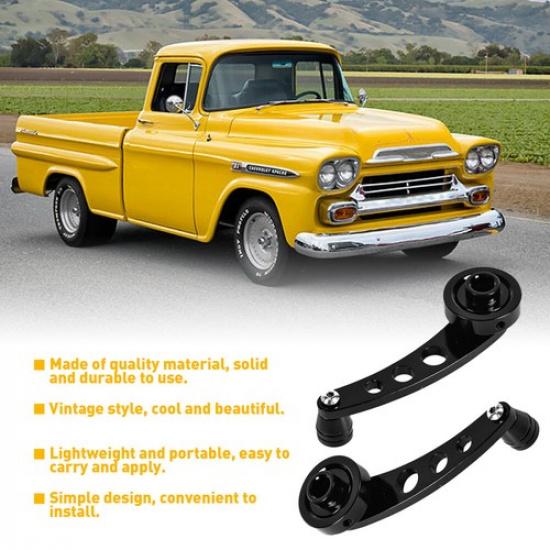 Pair Aluminum Billet Crank Handle Winders Window Manual Car Truck Glass Door EXV
