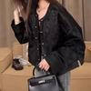 Neue Damen Kurzjacke im chinesischen Stil mit schwarzer Stickerei