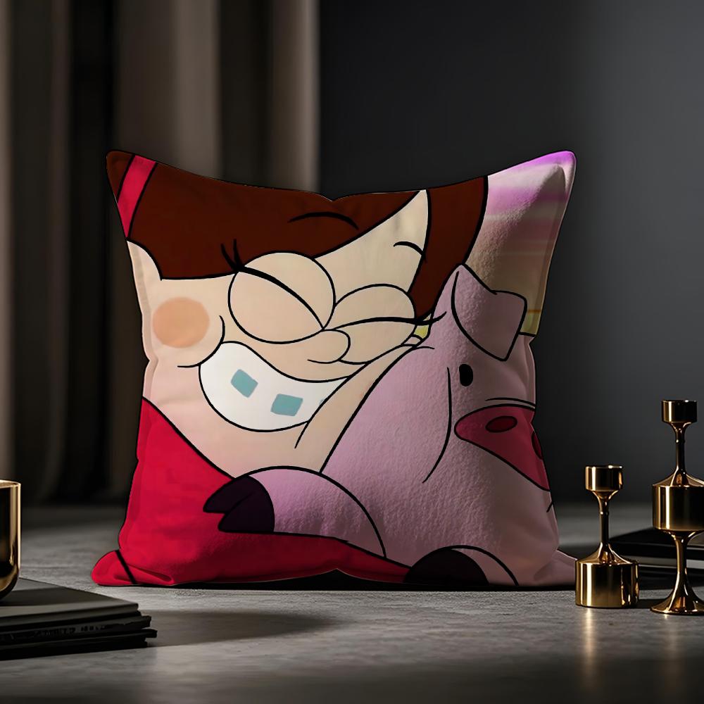 Husa de perna Gravity Falls Husa de perna anti-acarieni Fermoar ascuns Pluș scurt mătăsos Husa de perna pentru canapea