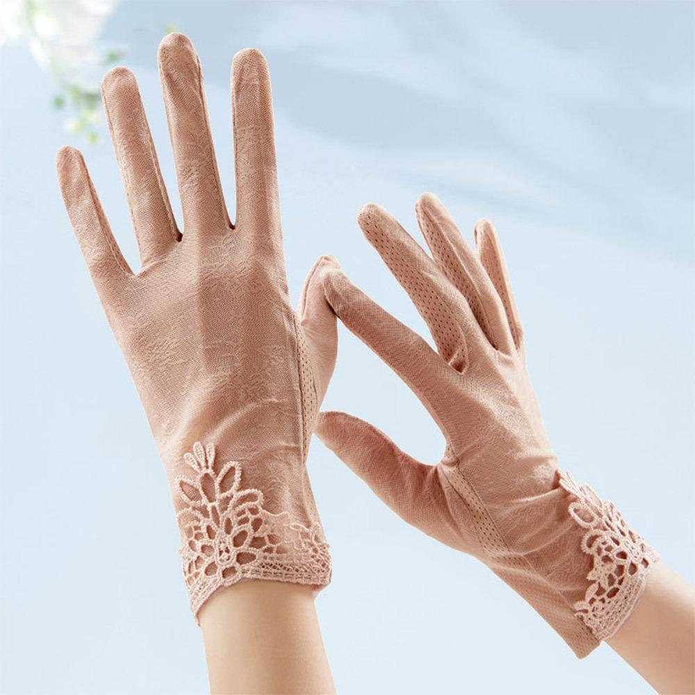 Thin Ice Silk Glove Lace Driving Mittens Fashion Sun Protection Gloves  Outdoor Activities