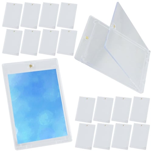 Set of 18 Trading Card Cases with Magnetic Loaders, Waterproof, Corner-fold Resistant, and UV Protection.
