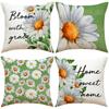 Little Daisy Letters Throw Pillow Covers With Digital Printing Of Short Plush Fabric Car-Shaped Sofa Cushion Home Decor
