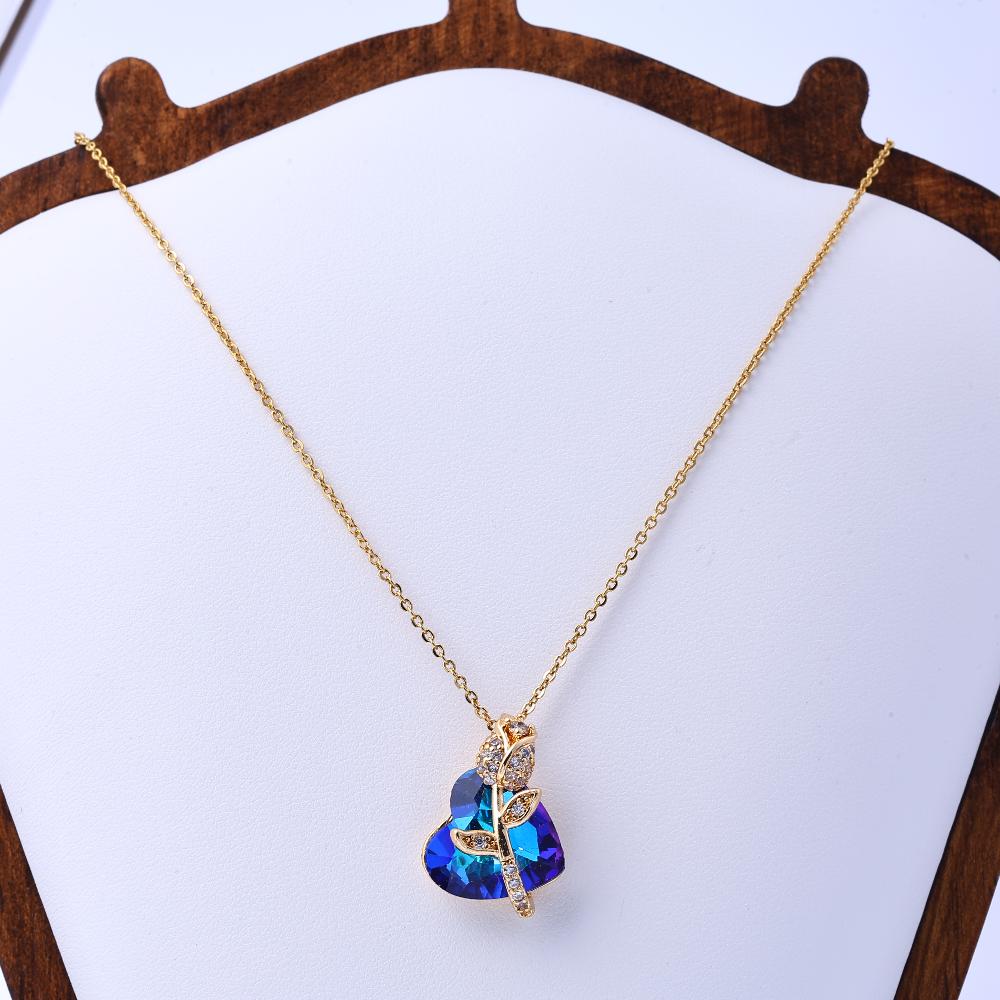 Heart of the Ocean Titanium Steel Fade Necklace Love Rose Niche Light Luxury Feminine Clavicle Chain Versatile Sense of Luxury