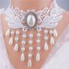 Ženy Náhrdelník na večírek Vyhloubená krajka Umělá perla Dekor Střapec Prom Cosplay Halloween Karneval Choker Svatební představení Šperky na krk