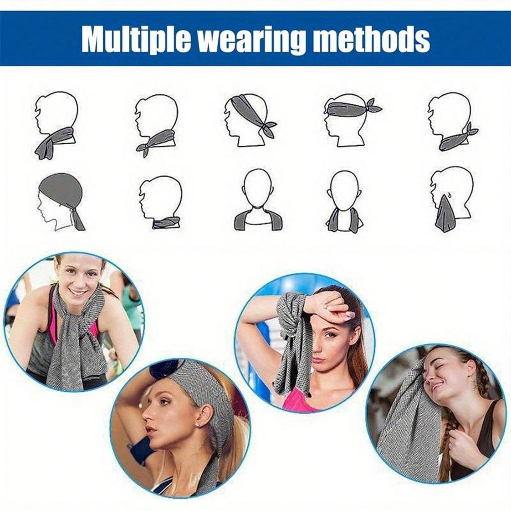 Summer sun protection, beach shawl, sweat absorbing, quick drying, fitness, hiking, fishing, cycling scarf