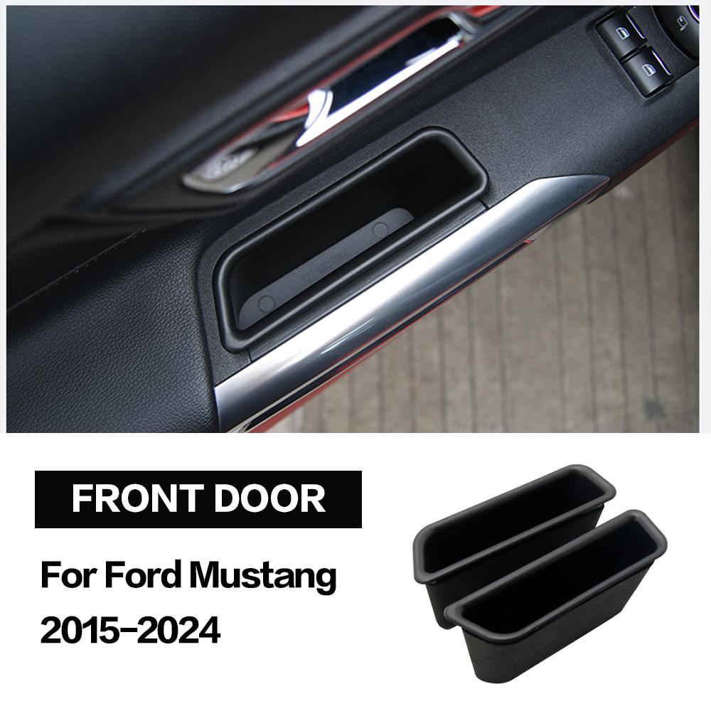 

2 шт. ящик для хранения на переднюю дверь автомобиля, баррель, аксессуары для салона автомобиля для Ford Mustang 2015 - 2025 2016 2017 2018 2019 2020 2025 2025