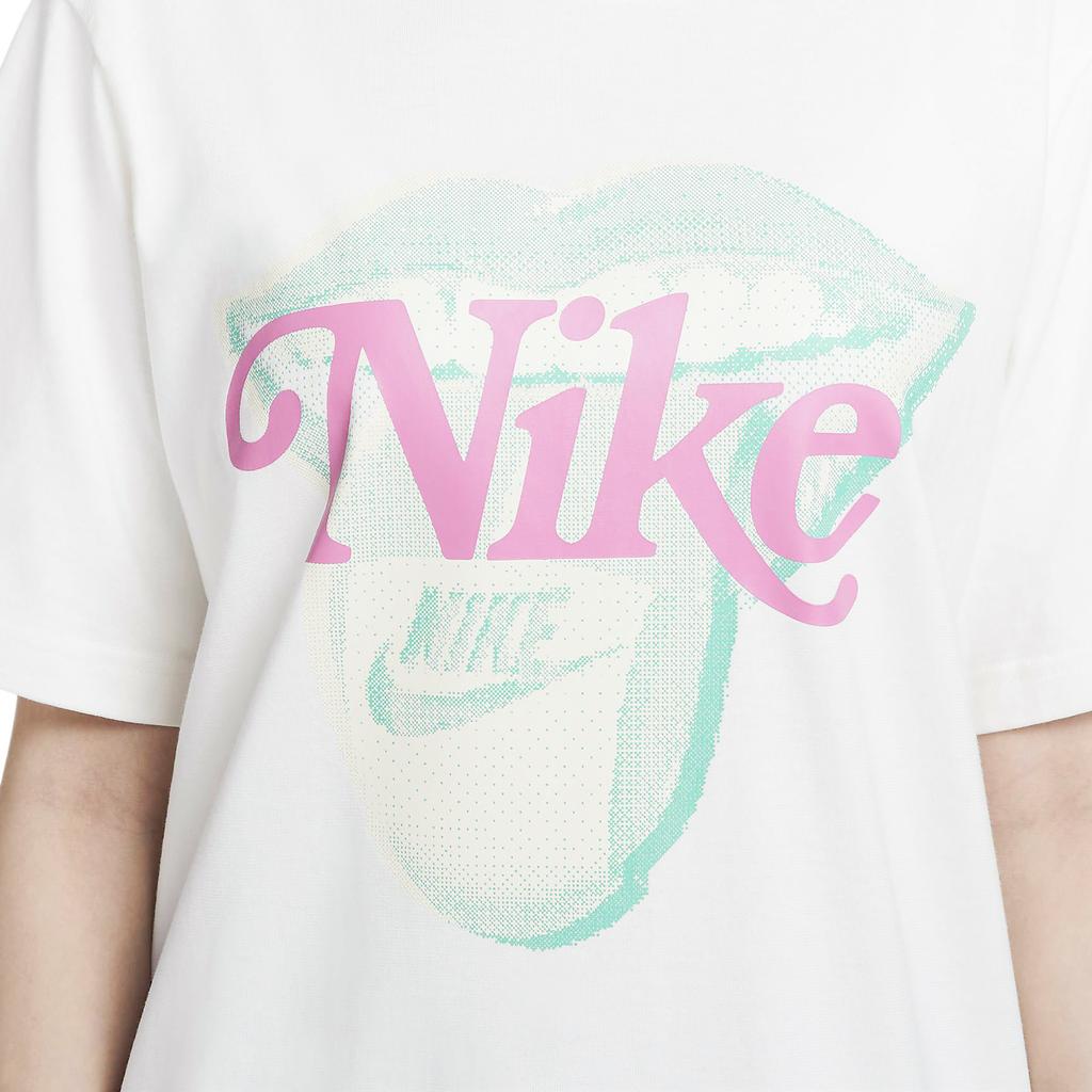 Nike Sportswear Essentials Graphic Print Comfortable Versatile Crew Neck Short Sleeve T-Shirt Women Tops Sail HM4594-133