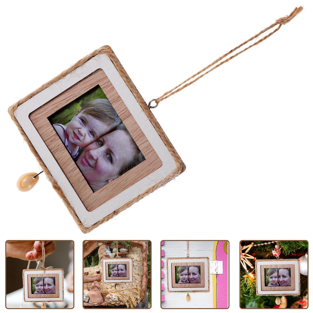 Valentines Day Frame Wooden Photo Pendant Ornament Craft Picture Frames Decorate