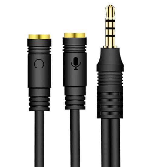 Adapter Cable 2-in-1 High Fidelity 3.5mm Earphone AUX Splitter Converter for Mobile Phone