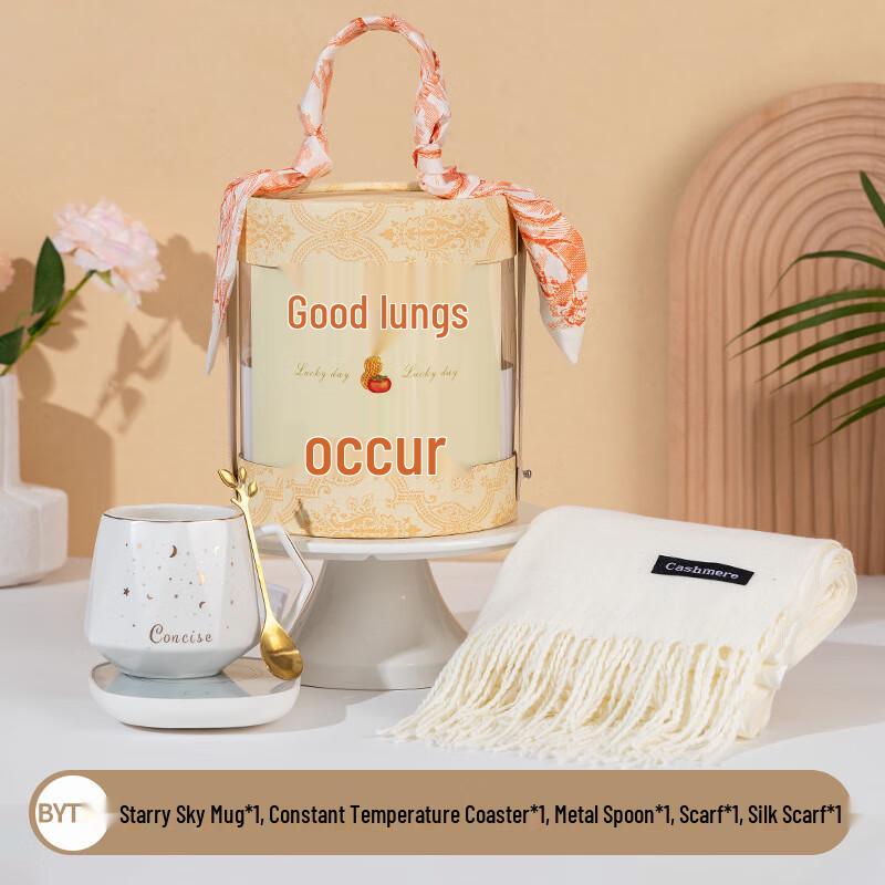 Good Things Happen Ceramic Mug & Scarf Gift Set