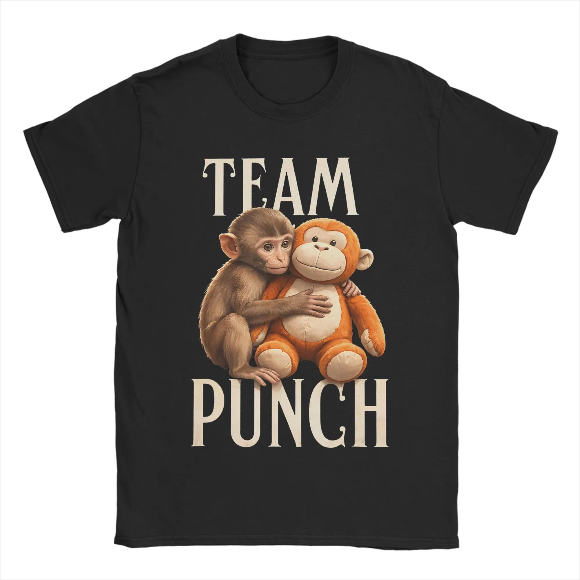

Baby Monkey Punch Team Punch Men T Shirt Casual Tees Short Sleeve Round Neck TShirts Pure Cotton Printing Tops S