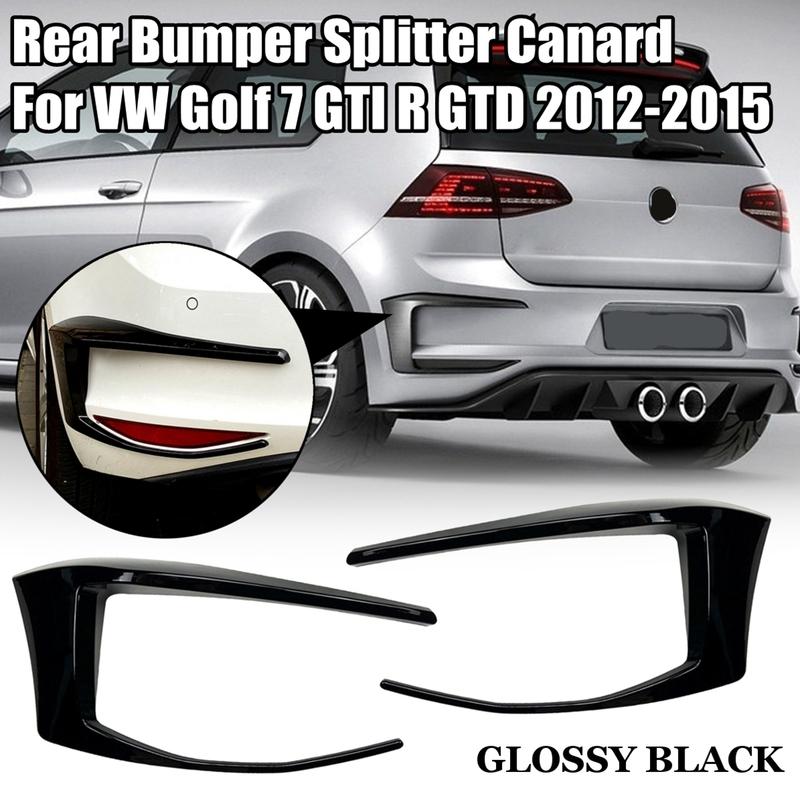 

Rear Bumper Splitter Canard Fog Lamp Light Trim For VW For Golf 7 MK7 GTI R GTD 2012 2013 2014 2015 Glossy Black