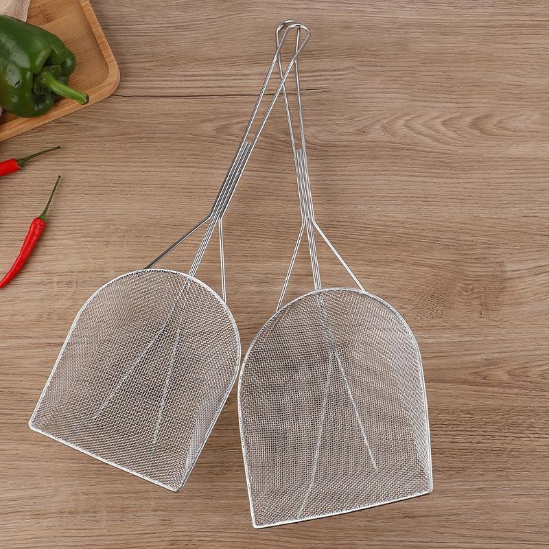 Stainless Steel Fryer Screen French Fries Frame Square Filter Net Encrypt Colander Strainers Shaped Frying Mesh Basket Strainer