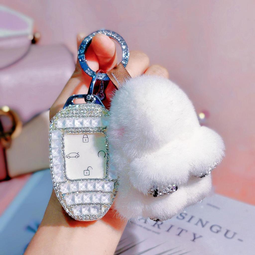 GAC Trumpchi Shadow Leopard Car Key Case with Diamond Inlay for Women's 23 Model M8 Legend, 2nd Gen GS8 Shadow Cool Bag Buckle.