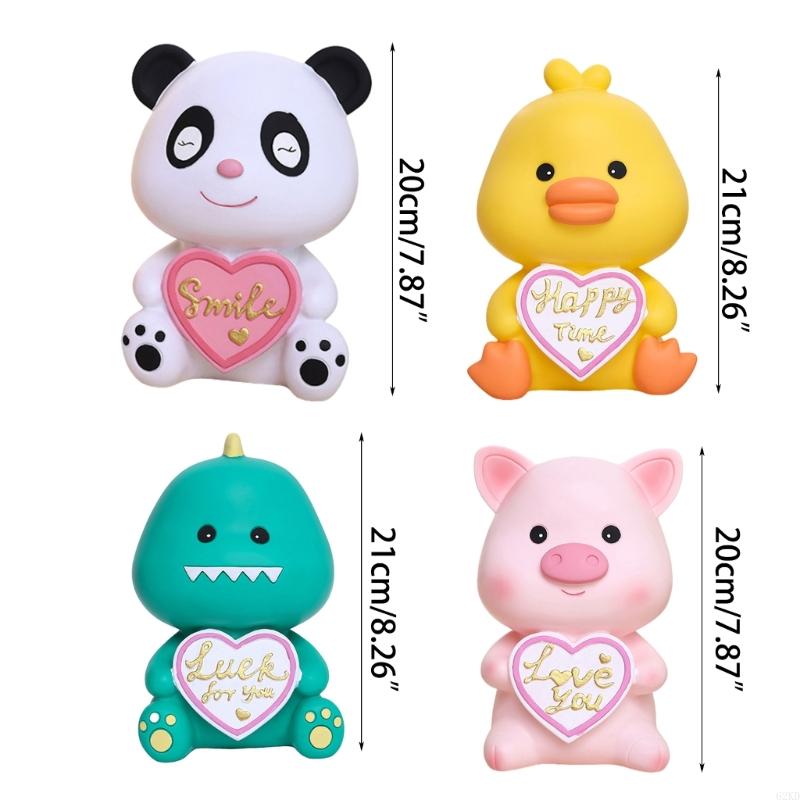 62KD Dinosauří Prasátko Úložná Nádoba Kreslené Zvířátko Spořící Hračka Pouzdro na Peníze Dárek Vhodné do Školy Mateřské Školy