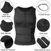 Gilet Sauna Uomo con Zip Frontale, Doppie Cinghie Regolabili e Tessuto Termocatturante, Perfetto per Allenamento in Palestra e Modellamento del Corpo
