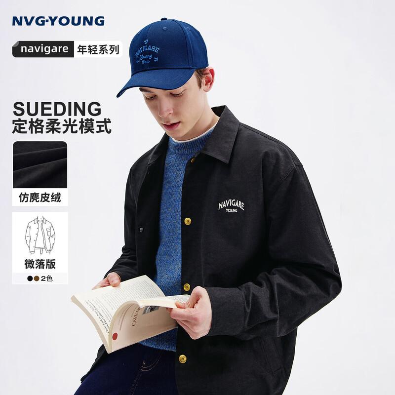 NVG·YOUNG Men's Faux Suede Workwear Jacket