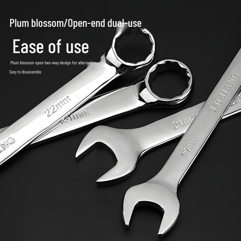 Mirror Finish Multifunctional Double-Ended Open/Box-End Wrench