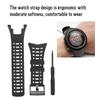 Wristwatch Strap Black Rubber Watchband for Suunto Ambit1/2/3 Watch