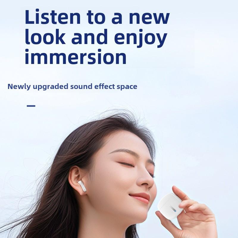 New TWS Bluetooth Headphones Semi-in-ear Noise-cancelling Music Gaming Wireless Headphones