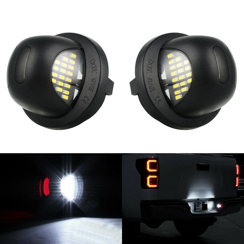 For Ford F150 F250 F350 1999-2016 2Pcs 18LED License Plate Tag Light Car Rear License Plate Light